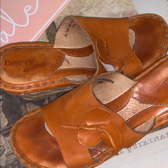 Born Drilles camel brown leather wedge - Picture 7 of 8